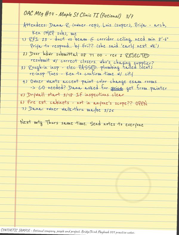 Fictional GC OAC meeting #14